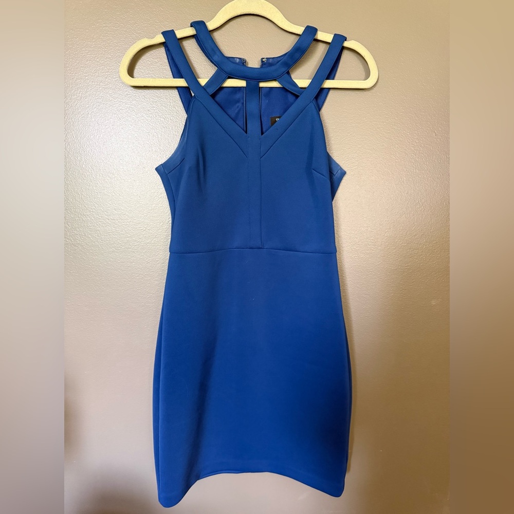 Guess Cobalt Blue Strappy Sheath Mini Dress